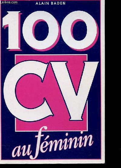 100 CV AU FEMININ