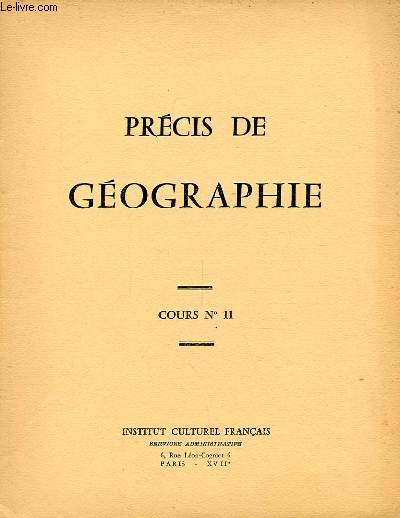 PRECIS GEOGRAPHIE - cours n11