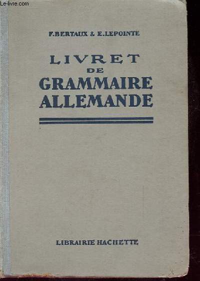 LIVRET DE GRAMMAIRE ALLEMANDE