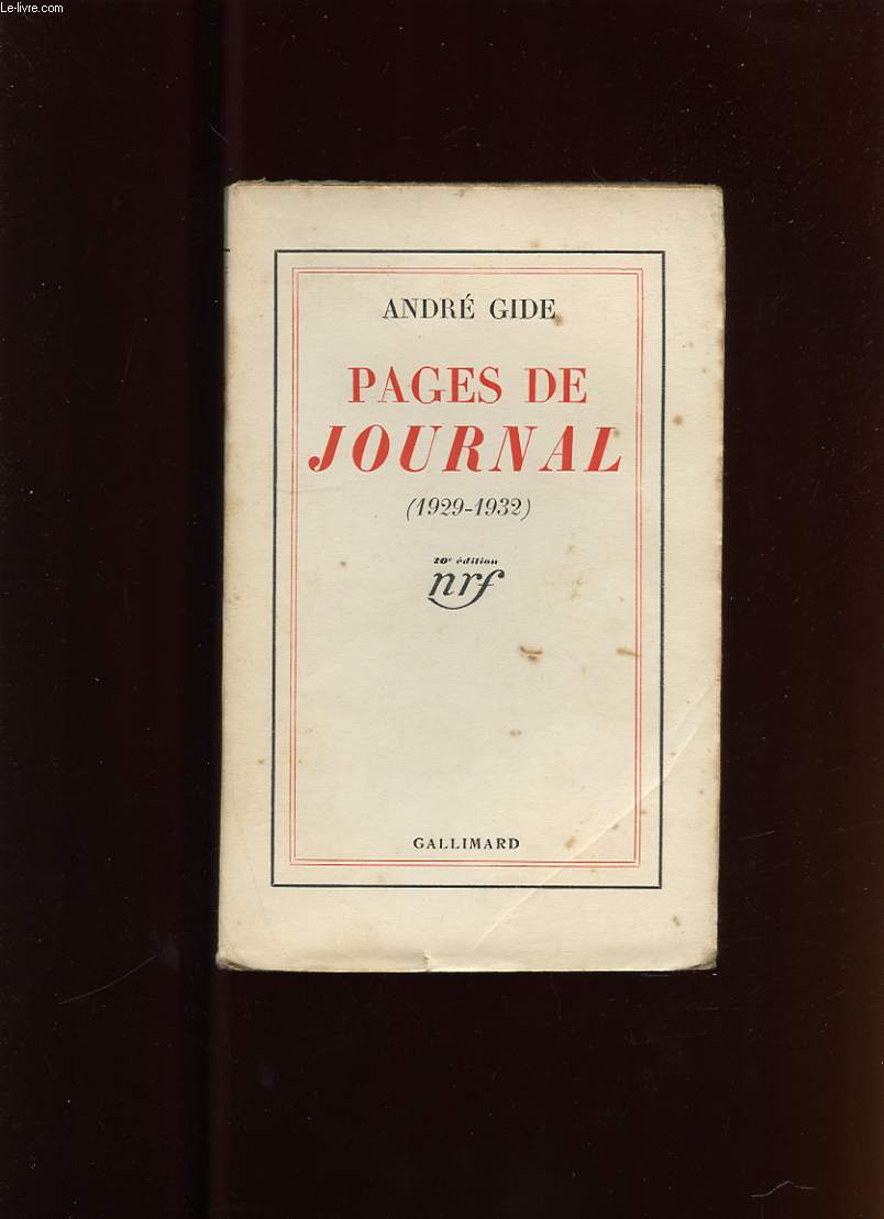 PAGES DE JOURNAL (1929-1932)