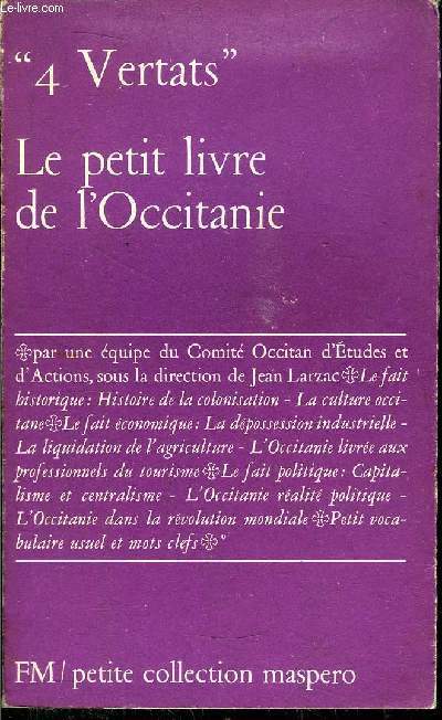 LE PETIT LIVRE DE L'OCCITANIE- PETITE COLLECTION MASPERO N108