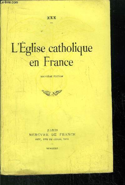 L'EGLISE CATHOLIQUE EN FRANCE