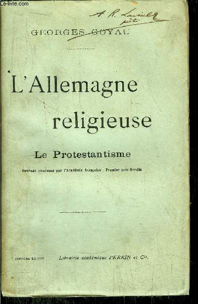 L'ALLEMAGNE RELIGIEUSE - LE PROTESTANTISME