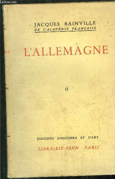 COLLECTION BAINVILLIENNE - TOME VI - L'ALLEMAGNE TOME II