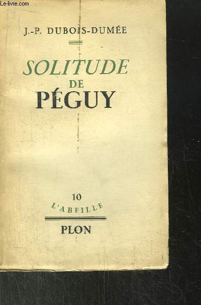 SOLITUDE DE PEGUY - COLLECTION 
