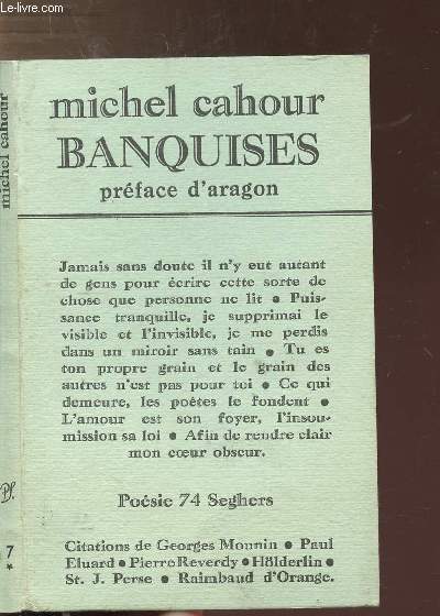 BANQUISES - COLLECTION POESIE 74 SEGHERS N7