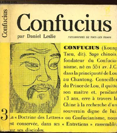 CONFUCIUS - COLLECTION PHILIOSOPHES DE TOUS LES TEMPS N2