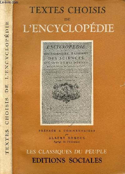 TEXTES CHOISIS DE L'ENCYCLOPEDIE