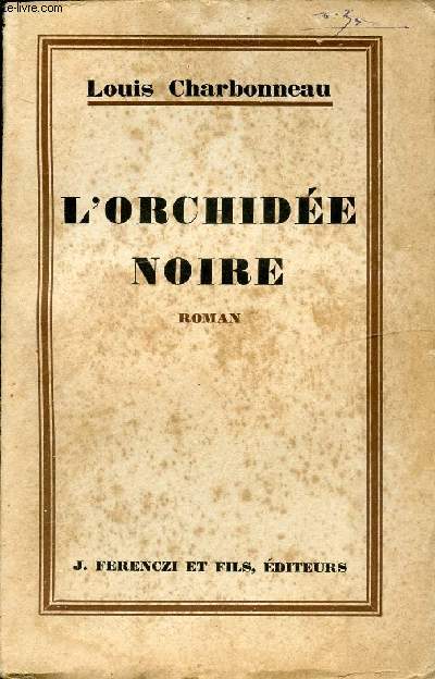 L'ORCHIDEE NOIRE
