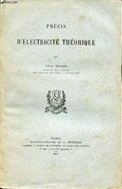 PRECIS D'ELECTRICITE THEORIQUE