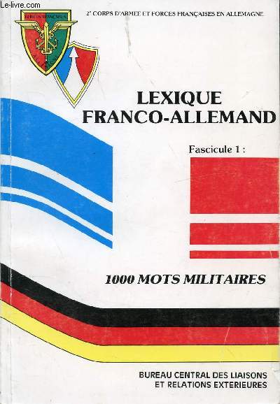 LEXIQUE FRANCO-ALLEMAND - 1000 MOTS MILITAIRES