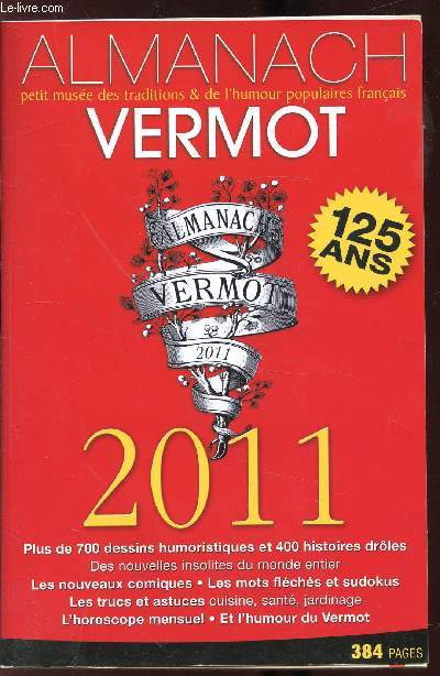 ALMANACH VERMOT - N121 - ANNEE 2011 -