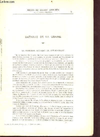 Bataille de la Lisaine - rcits de guerre 1870-1871 - supplment  l'Illustration du 21 octobre 1911