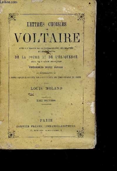 Lettres choisies de Voltaire - tome deuxime