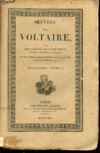 Oeuvres compltes de Voltaire tome 46 -16e livraison - philosophie tome 4