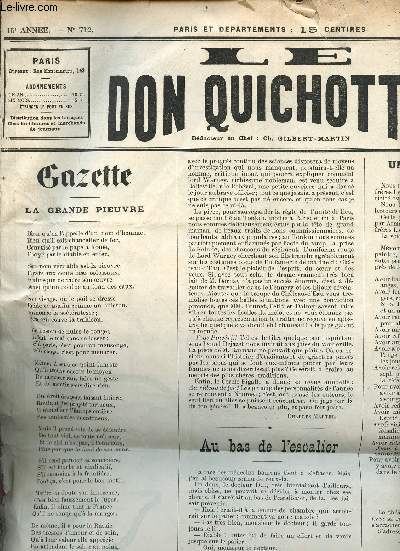 Le Don Quichotte n721 du 11 fvrier 1888 - 15e anne - Sommaire : Gazette , la grande pieuvre , les soires parisiennes, au bas de l'escalier, un curieux mmoire, Don Quichotte financier, petite Gazette.