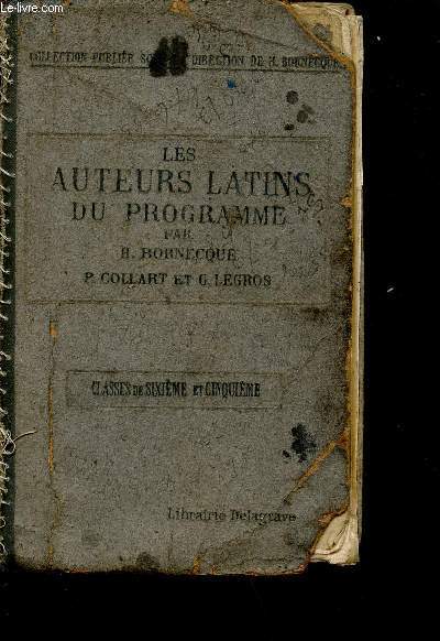 Les auteurs latins du programme (classes de 6e A et 5e A)