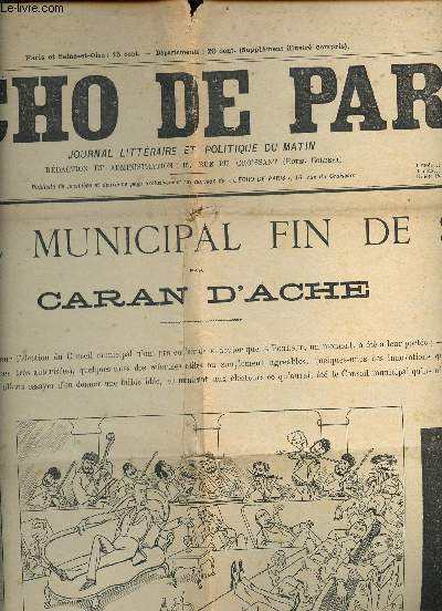 L'cho de Paris, journal littraire et politique du matin du samedi 24 Mai 1890 - 7e anne