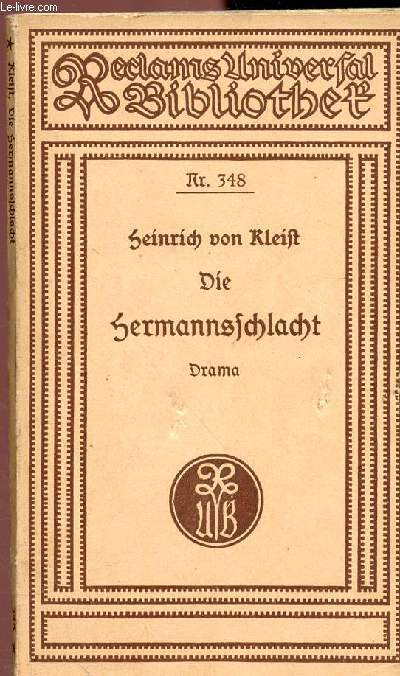 Dai hermannsfchlacht - Collection Reclams universal bibliothet' N348