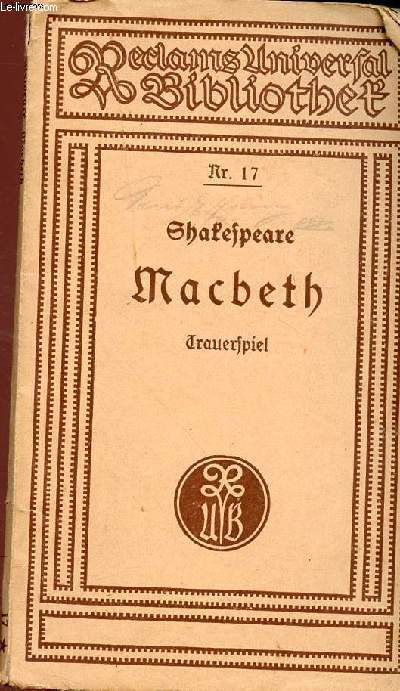 Macbeth - Collection Reclams universal bibliothet'n17