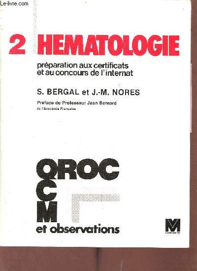 2. Hematologie - QROC-QCM et observations.