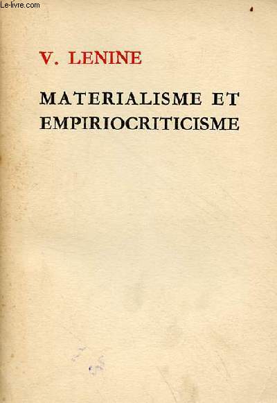 Matrialisme et empiriocriticisme.