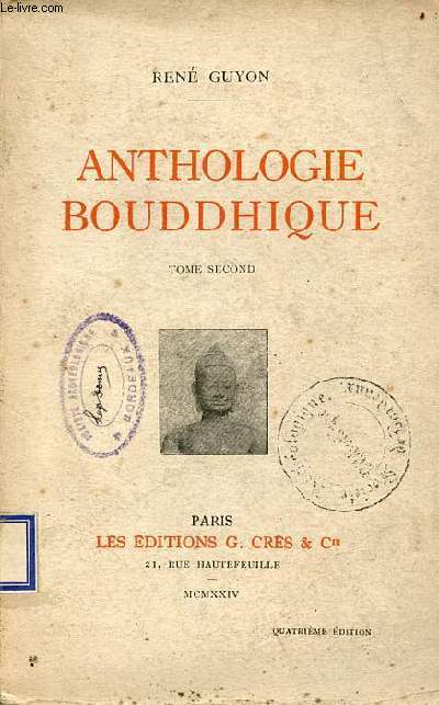 Anthologie bouddhique - tome second.