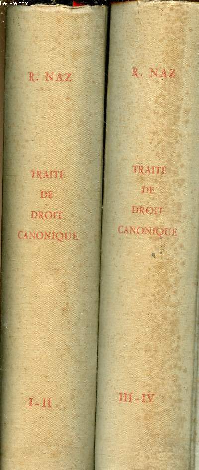 Trait de droit canonique - 2 volumes (4 tomes en 2 volumes) - Tomes 1+2+3+4.