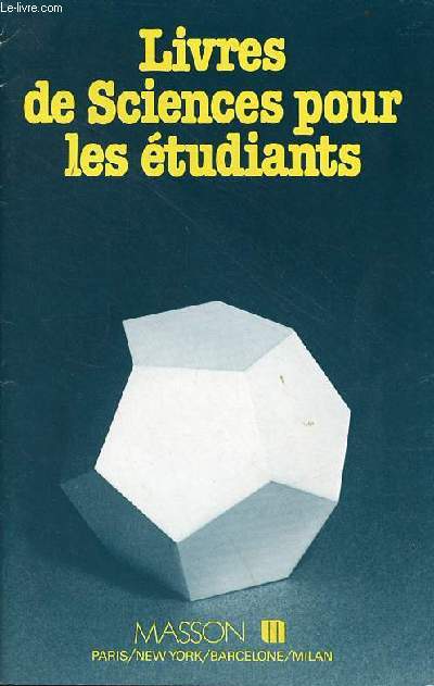 Catalogue Masson livres de sciences pour les tudiants 1978-79.