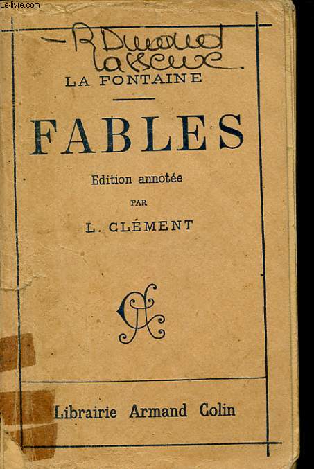 FABLES EDITION ANNOTEE PAR L. CLEMENT