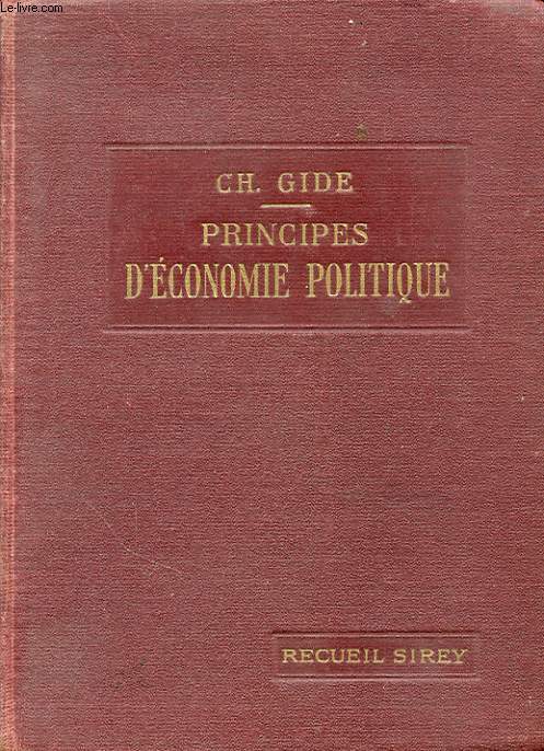 PRINCIPES D ECONOMIE POLITIQUE