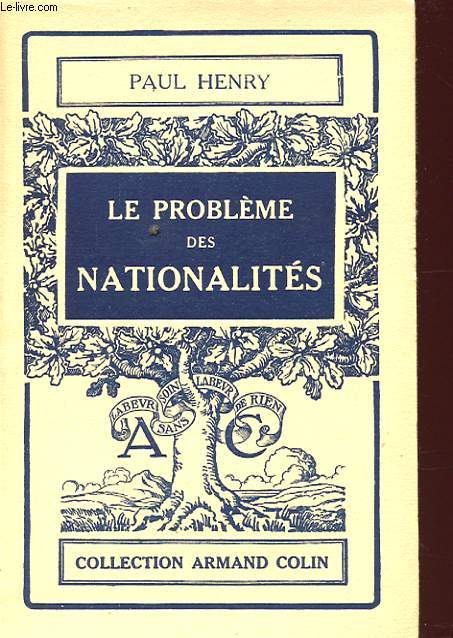 LE PROBLEME DES NATIONALITES