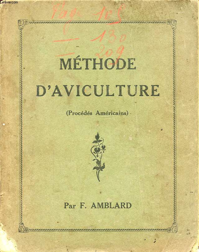 METHODE D AVICULTURE PROCEDES AMERICAINS