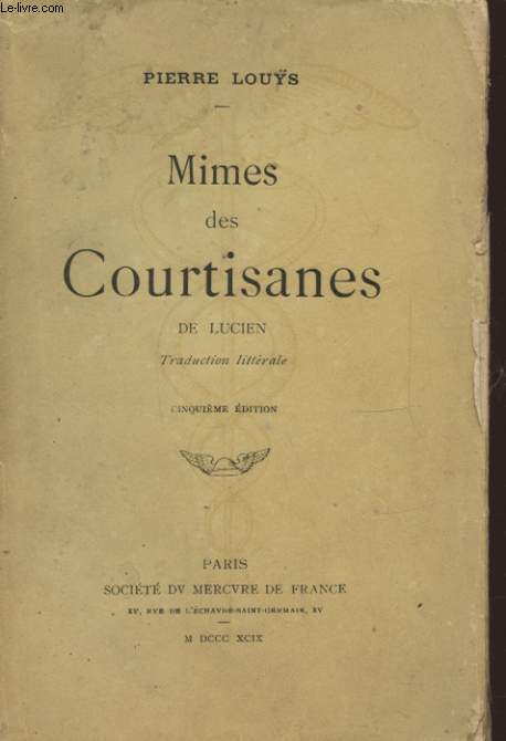 MIMES DES COURTISANES DE LUCIEN