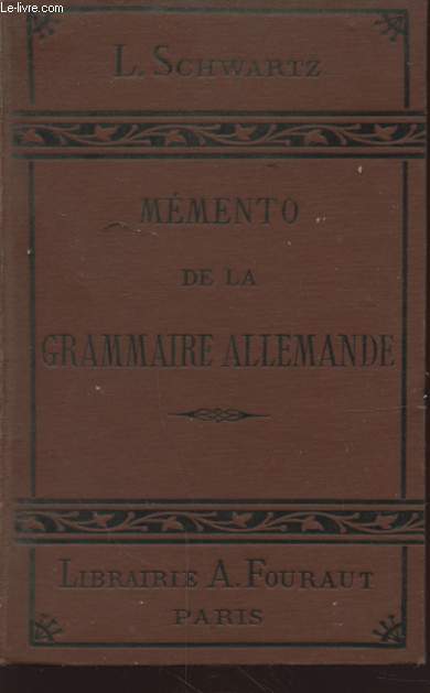 MEMENTO DE LA GRAMMAIRE ALLEMANDE