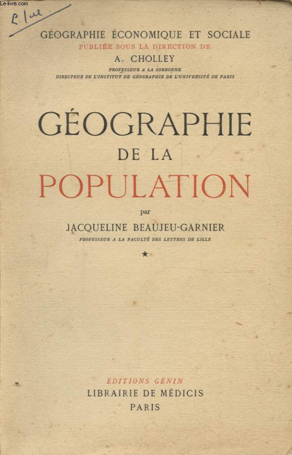 GEOGRAPHIE DE LA POPULATION