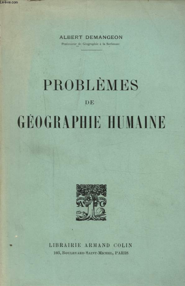 PROBLEMES DE GEOGRAPHIE HUMAINE