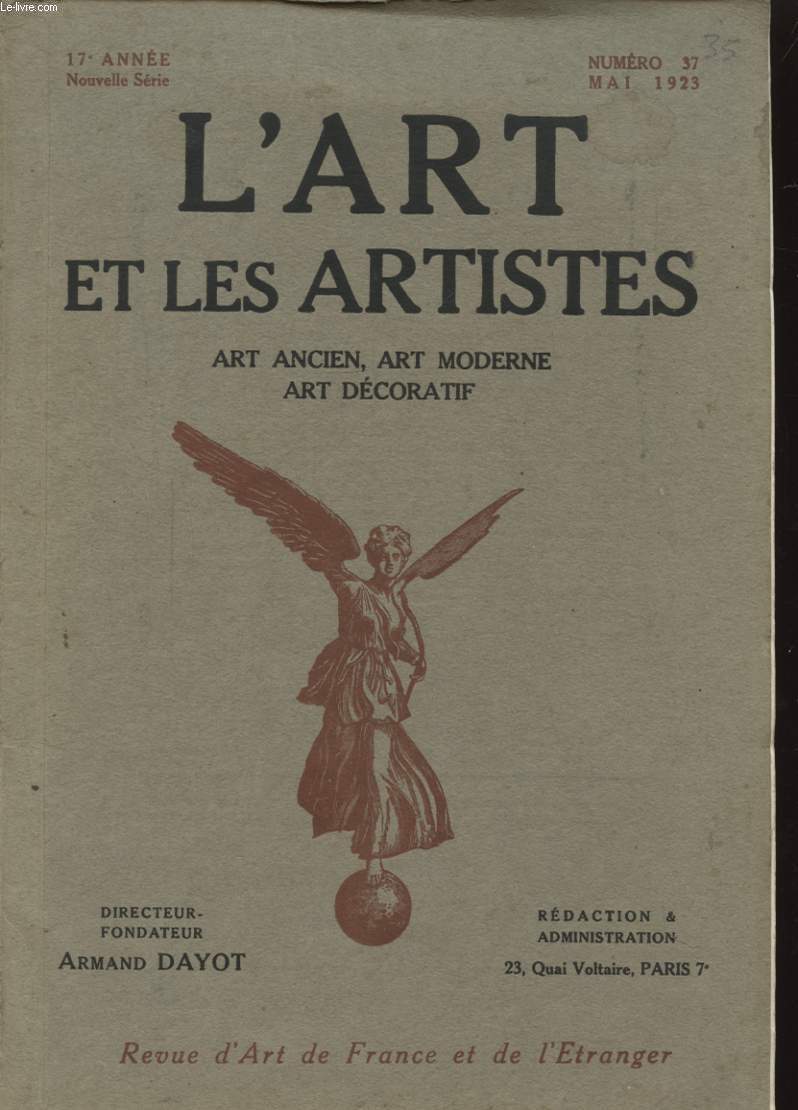 L ART ET LES ARTISTES ART ANCIEN ART MODERNE ART DECORATIF N37 : L EXPOSITION D ART BELGE ANCIEN ET MODERNE