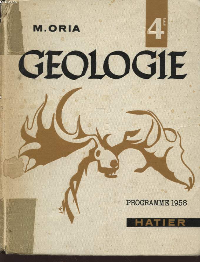 GEOLOGIE 4e PROGRAMME 1958