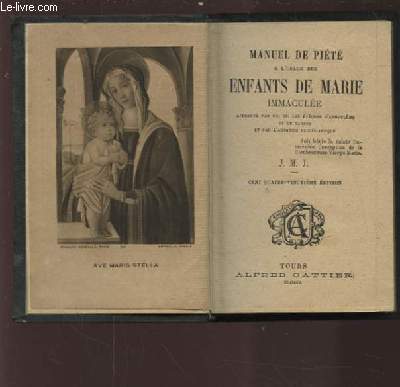 MANUEL DE PIETE - A L'USAGE DES ENFANTS DE MARIE IMMACULEE.