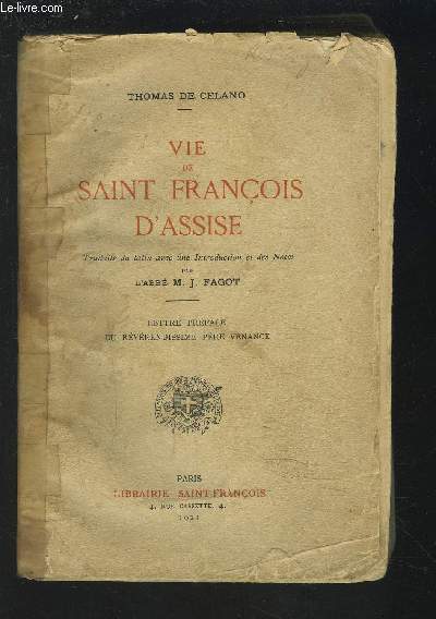 VIE DE SAINT FRANCOIS D'ASSISE.