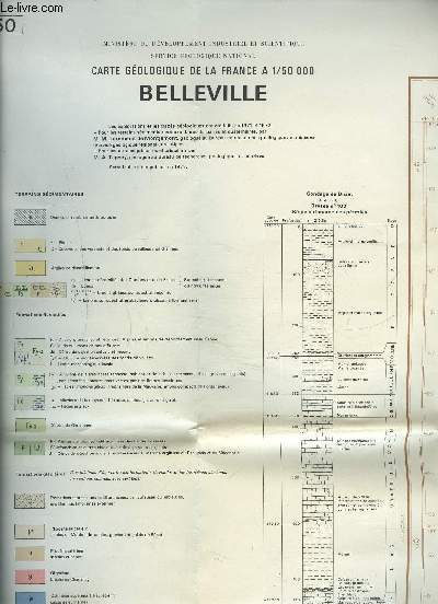 CARTE GEOLOGIQUE DE LA FRANCE A 1/50000 - XXX-29 : BELLEVILLE.