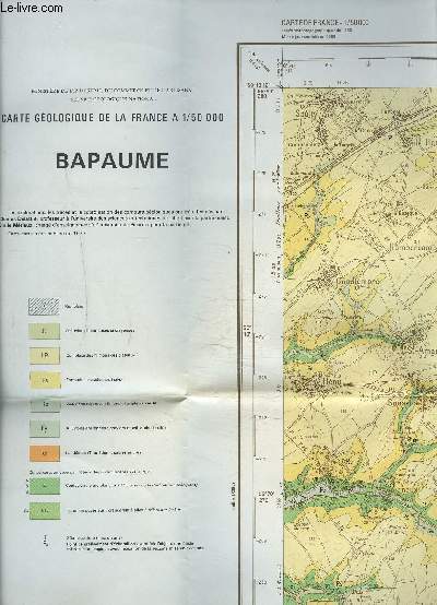 CARTE GEOLOGIQUE DE LA FRANCE A 1/50000 - XXIV-7 : BAPAUME.