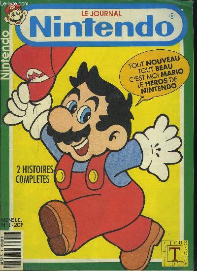 LE JOURNAL NINTENDO - N1 - MENSUEL - 2 BD de Mario, jeux, ...