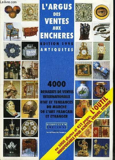 CATALOGUE- L ARGUS DES VENTES AUX ENCHERES EDITION 1995 ANTIQUITES // 3