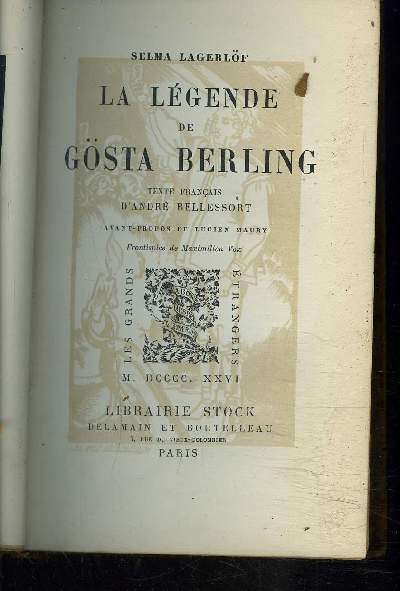LA LEGENDE DE GOSTA BERLING