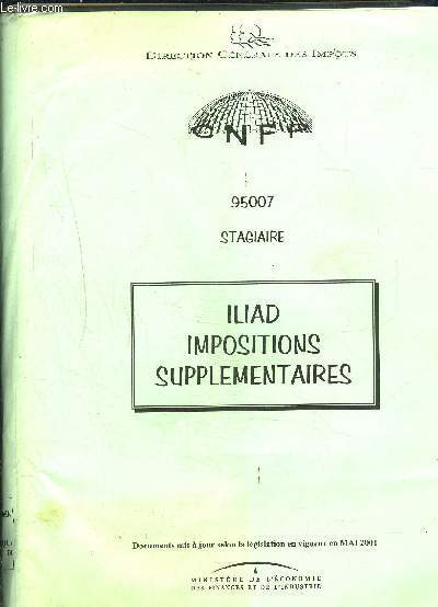 1 CHEMISE- STAGIAIRE DIRECTION GENERALE DES IMPOTS- ILIAD IMPOSITIONS SUPPLEMENTAIRES- CNFP- 95007- MAI 2001