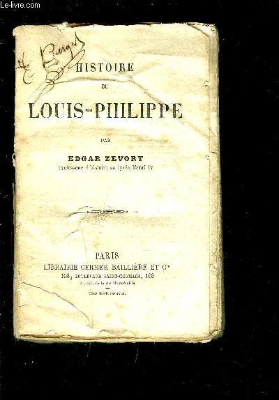 HISTOIRE DE LOUIS PHILIPPE
