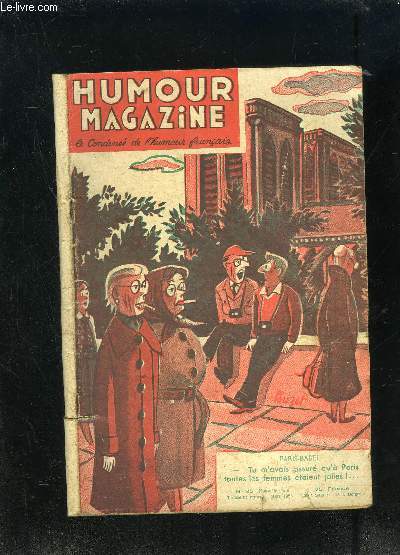HUMOUR MAGAZINE- N35- MARS 1953- LE CONDENSE DE L HUMOUR FRANCAIS- Le bcheur de perles- La lune rousse- 50 ans d'humour au quartier latin- La Houppa...