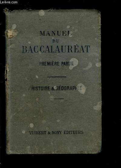 MANUEL DU BACCALAUREAT DE L ENSEIGNEMENT SECONDAIRE- 1re partie- HISTOIRE ET GEOGRAPHIE- Classes de 1ERE A,B,C ET D